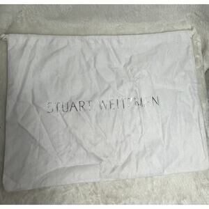 STUART WEITZMAN Dust Bag Cover Storage Bag Shoes 10.5x14 inches White Drawstring